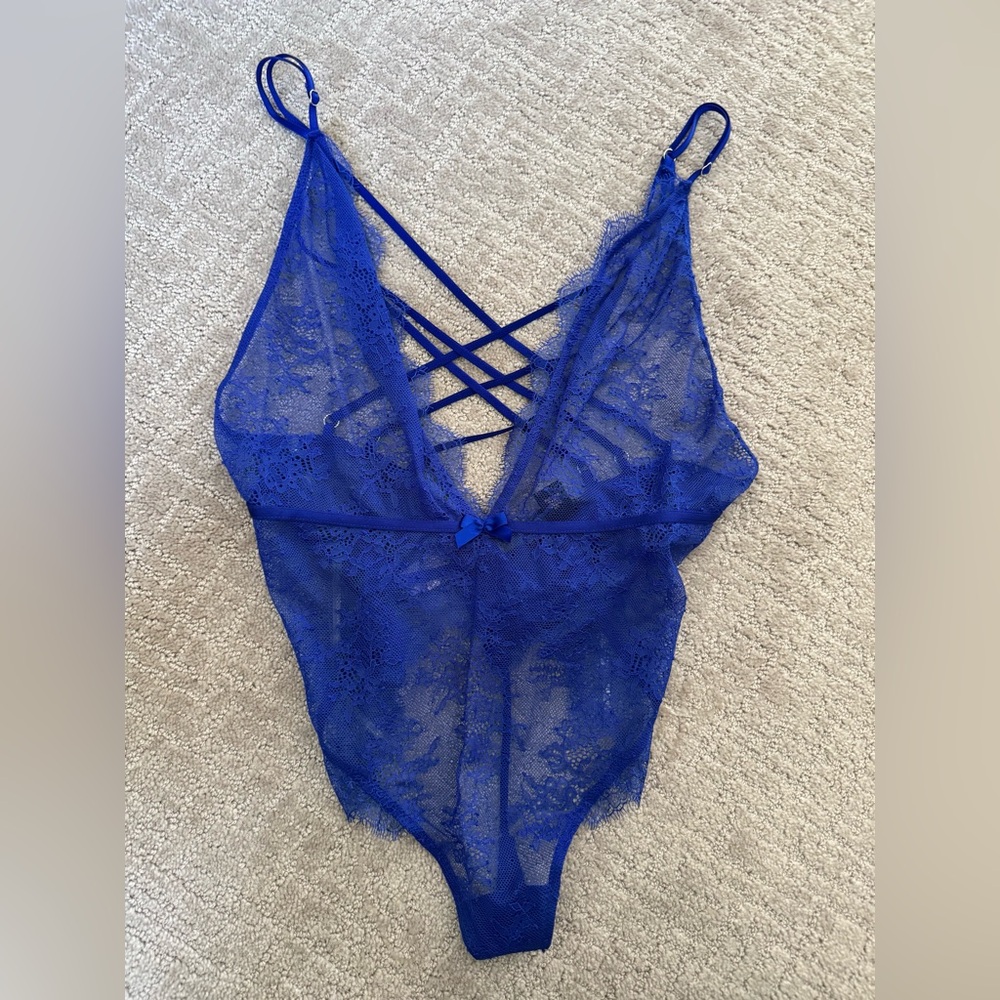 Victoria's Secret Blue Lace Chemise